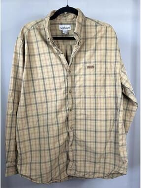 Carhartt Long Sleeve Plaid Button Down Shirt Men’s Size Large